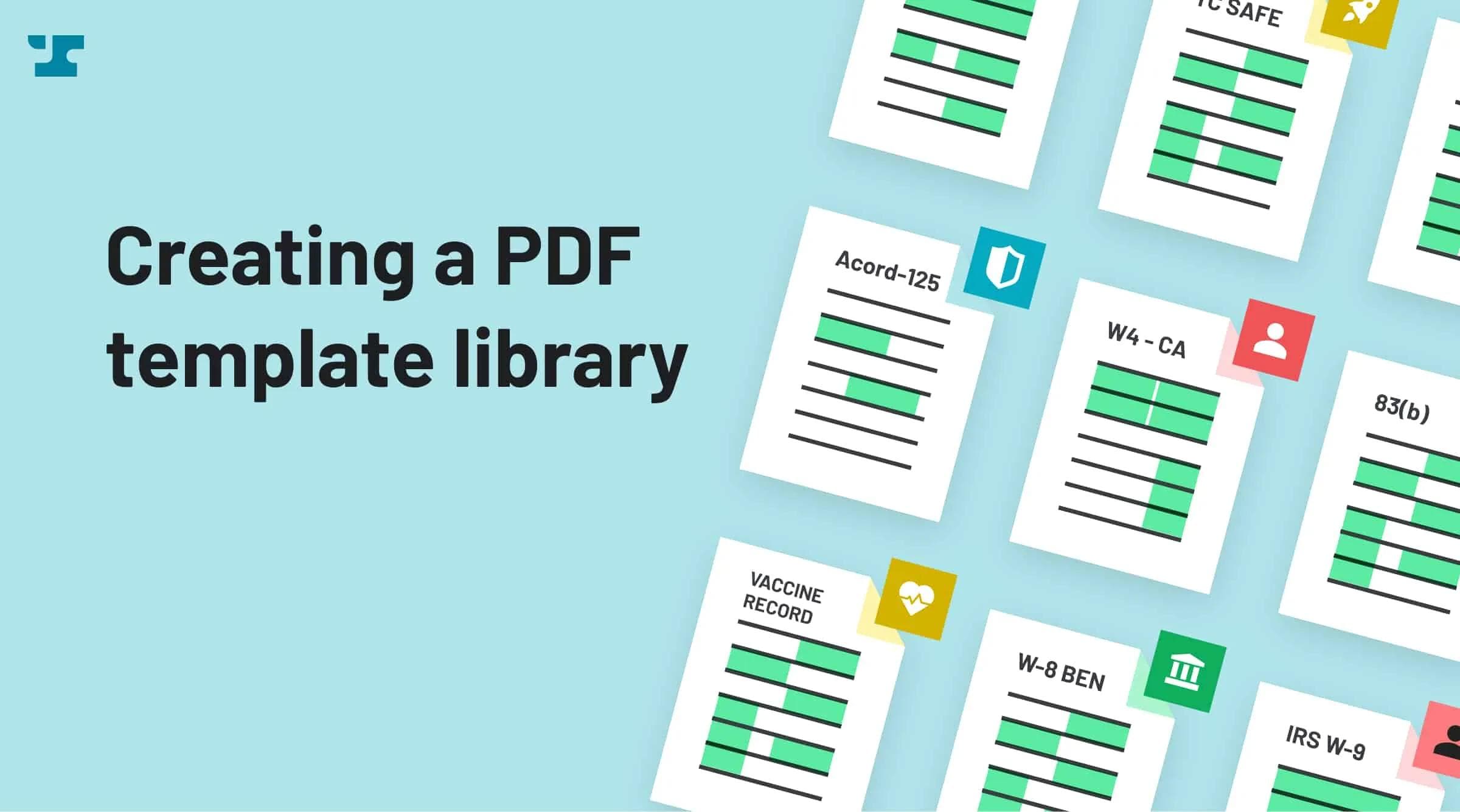 Creating a PDF template library